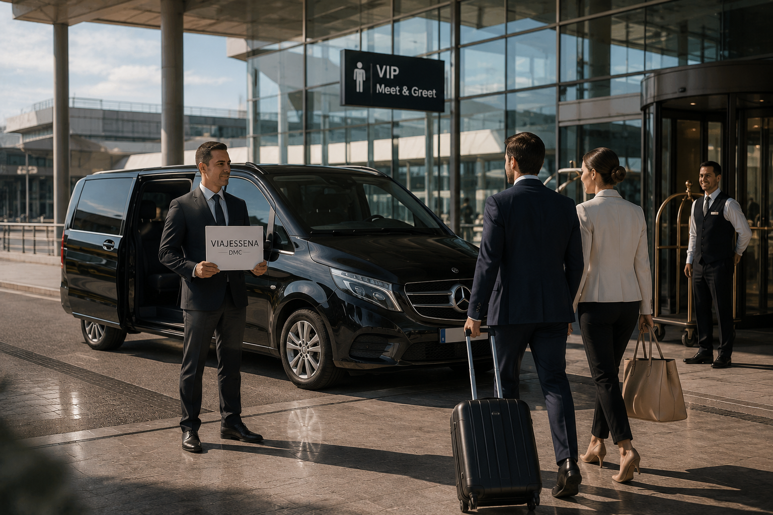 Servicio de recepción y asistencia en hotel premium
