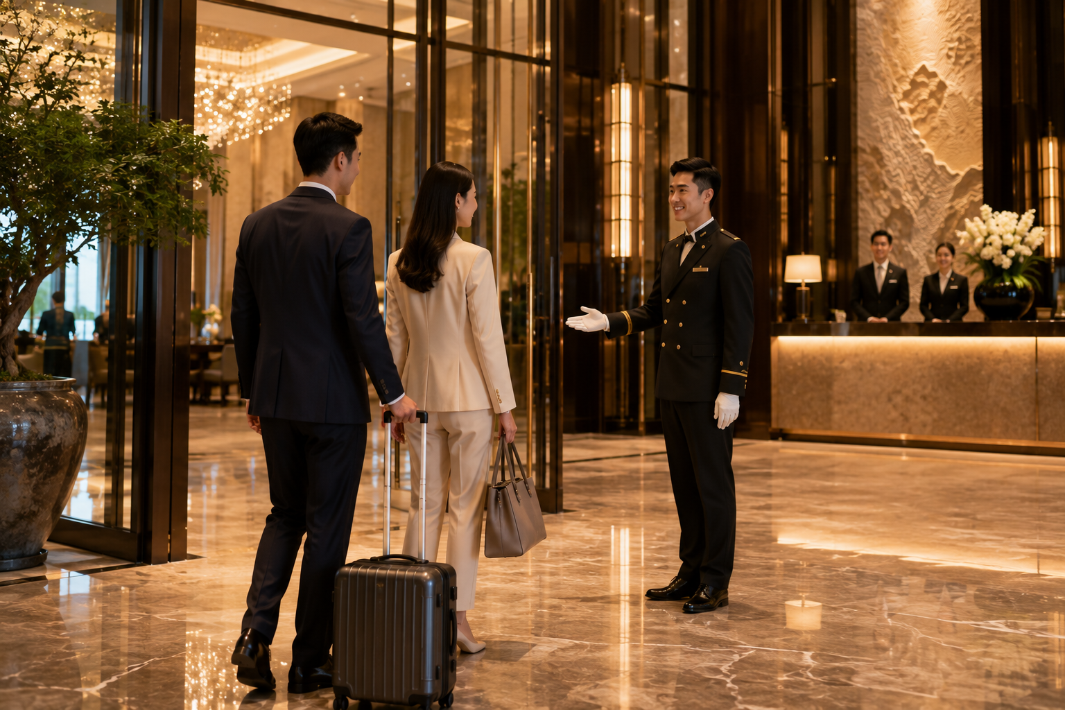Servicio de concierge hotelero y recepción ejecutiva